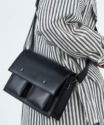 florist | 【ユニセックス・2WAY】レザーライクダブルポケットショルダーバッグ(ショルダーバッグ)