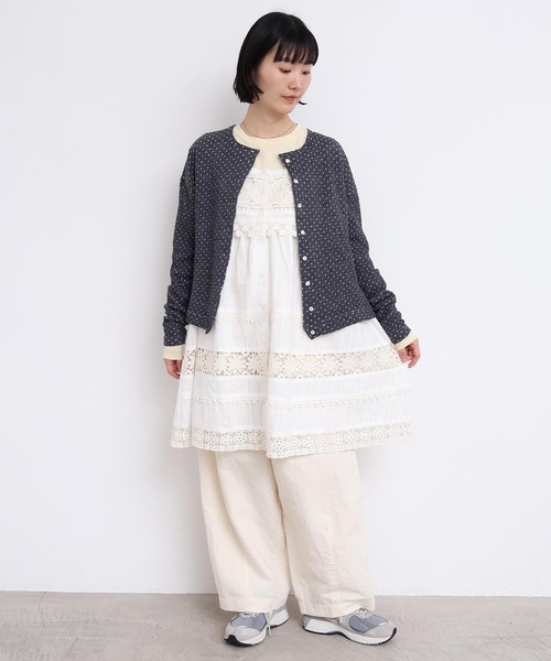 l'atelier du savon（アトリエドサボン）の「ふくふくしたドット　カットソーカーディガン（カーディガン/ボレロ・レディース・オフホワイト/グレー/ブラック・FREE）」の16枚目の写真