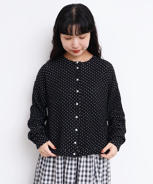 l'atelier du savon（アトリエドサボン）の「ふくふくしたドット　カットソーカーディガン（カーディガン/ボレロ・レディース・オフホワイト/グレー/ブラック・FREE）」の20枚目の写真