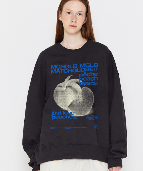 MATCHGLOBE(マッチグローブ)の「アナザー ピーチ スウェットシャツ(ブラック)(スウェット・レディース・その他・FREE)」の2枚目の写真