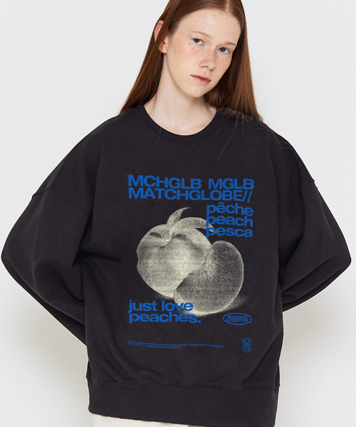 MATCHGLOBE(マッチグローブ)の「アナザー ピーチ スウェットシャツ(ブラック)(スウェット・レディース・その他・FREE)」の4枚目の写真