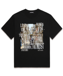 VANNWORKS（バンワークス）の「COLOR BALANCE TYPO オーバーサイズ 半袖Tシャツ (VS0123) ブラック（Tシャツ/カットソー）」