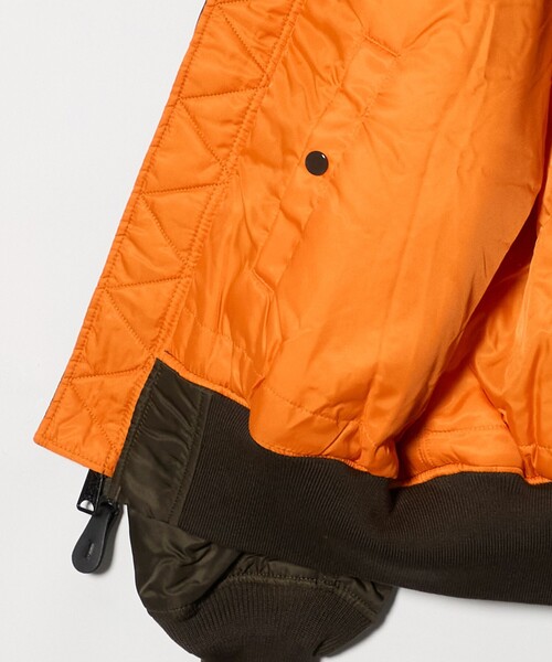 Alpha Industries（アルファインダストリーズ）の「＜ALPHA INDUSTRIES＞MA-1 フライト ジャケット（MA-1・メンズ・オリーブ/ブラック/ダークブラウン・XL/M/L）」の12枚目の写真