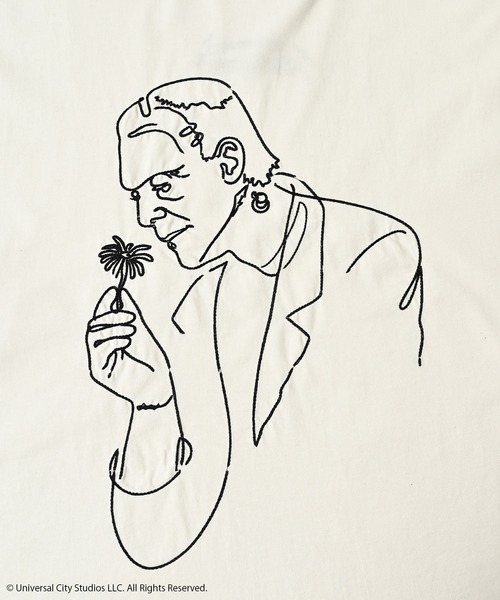 ADAM PATEK(アダムパテック)の「【ADAMPATEK/アダムパテック】Frankenstein flower stitch T ステッチTee(Tシャツ/カットソー・メンズ・ブラック/ホワイト・1/2)」の6枚目の写真