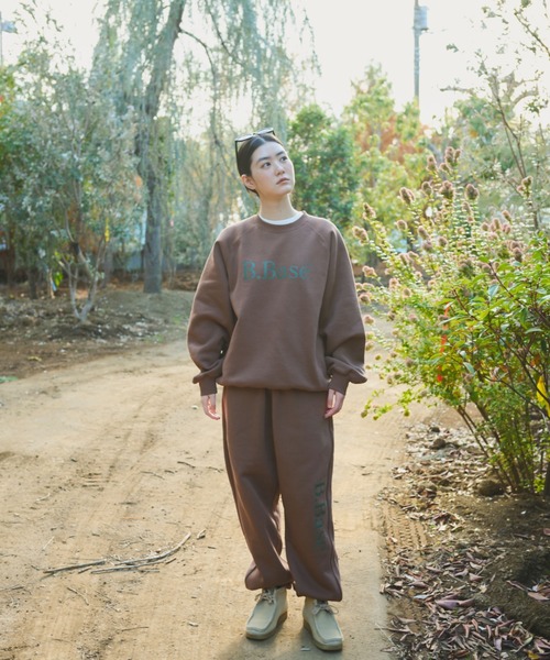 BROKEN BASE（ブロークンベース）の「B.Base Fleece Back Sweatpants / B.Baseフリースバックスウェットパンツ（スウェットパンツ・メンズ・ネイビー系/ブラック系1/グレー系1/パープル系1/ブラウン系1・SMALL/MEDIUM/LARGE）」の12枚目の写真