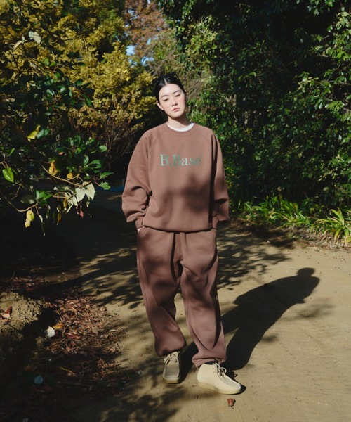 BROKEN BASE（ブロークンベース）の「B.Base Fleece Back Sweatpants / B.Baseフリースバックスウェットパンツ（スウェットパンツ・メンズ・ネイビー系/ブラック系1/グレー系1/パープル系1/ブラウン系1・SMALL/MEDIUM/LARGE）」の6枚目の写真