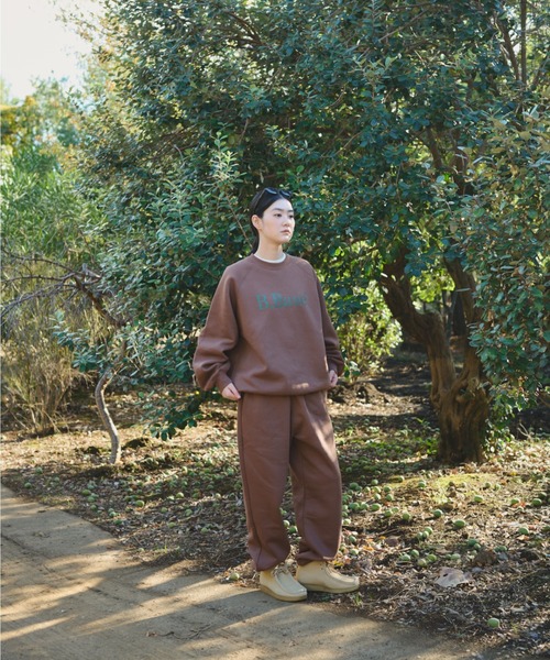 BROKEN BASE（ブロークンベース）の「B.Base Fleece Back Sweatpants / B.Baseフリースバックスウェットパンツ（スウェットパンツ・メンズ・ネイビー系/ブラック系1/グレー系1/パープル系1/ブラウン系1・SMALL/MEDIUM/LARGE）」の20枚目の写真