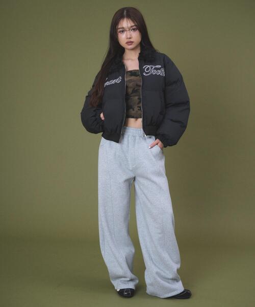dispark（ディスパーク）の「DISPARK/裏起毛バレルスウェットパンツ（スウェットパンツ・レディース・杢グレー/ブラック・FREE）」の3枚目の写真