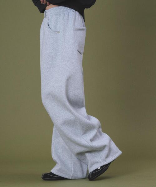 dispark（ディスパーク）の「DISPARK/裏起毛バレルスウェットパンツ（スウェットパンツ・レディース・杢グレー/ブラック・FREE）」の5枚目の写真