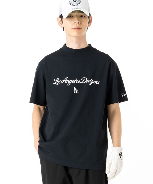 NEW ERA（ニューエラ）の「ニューエラゴルフ ミッドネック半袖Tシャツ MLB（ポロシャツ・メンズ・ホワイト/ブラック・XL/S/M/L/XXL）」の3枚目の写真