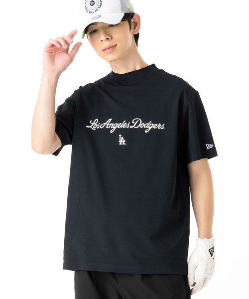 NEW ERA（ニューエラ）の「ニューエラゴルフ ミッドネック半袖Tシャツ MLB（ポロシャツ・メンズ・ホワイト/ブラック・XL/S/M/L/XXL）」の4枚目の写真