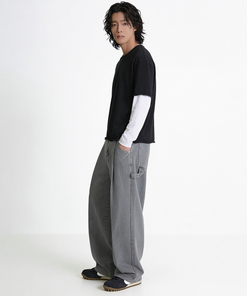 THESTORI（ザ・ストリ）の「ピグメントワイドコットンパンツ（ワイン）（その他パンツ・メンズ・その他・1(M)/2(L)/3(XL)）」の5枚目の写真