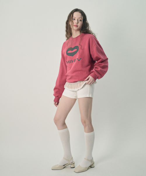 MIHEV(ミヘブ)の「ビッグクラシックロゴスウェットシャツマゼンタ(スウェット・レディース・その他・FREE)」の2枚目の写真