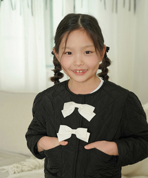 SWEET BITTER（スイートビター）の「[Kids] Ribbon Quilting Jacket_Black（ブルゾン）」