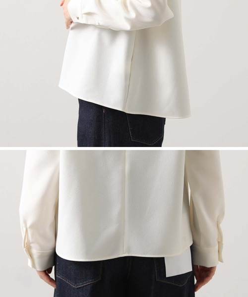 Gready Brilliant（グレディブリリアン）の「ジョーゼットレースカラーブラウス（シャツ/ブラウス・レディース・ネイビー/アイボリー・38）」の10枚目の写真