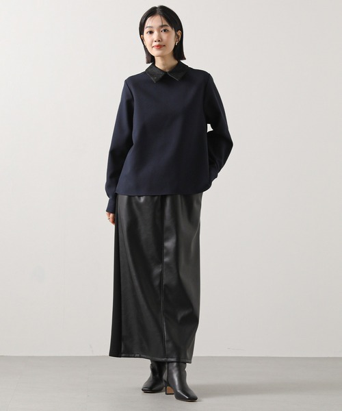 Gready Brilliant（グレディブリリアン）の「ジョーゼットレースカラーブラウス（シャツ/ブラウス・レディース・ネイビー/アイボリー・38）」の14枚目の写真