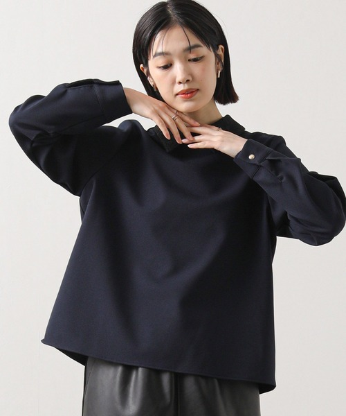 Gready Brilliant（グレディブリリアン）の「ジョーゼットレースカラーブラウス（シャツ/ブラウス・レディース・ネイビー/アイボリー・38）」の15枚目の写真