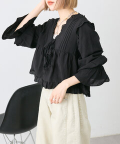 セール】【一部別注】EVA MANN ボリュームスリーブブラウス（シャツ