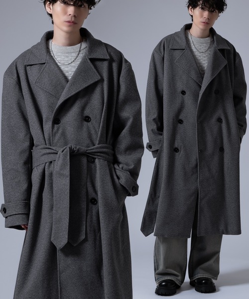 improves（インプローブス）の「メルトンルック ダブルピーコート（ピーコート・メンズ・ブラック/チャコール・MEDIUM）」の2枚目の写真