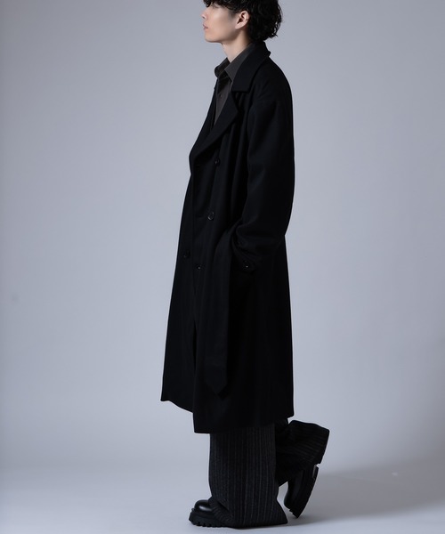 improves（インプローブス）の「メルトンルック ダブルピーコート（ピーコート・メンズ・ブラック/チャコール・MEDIUM）」の4枚目の写真