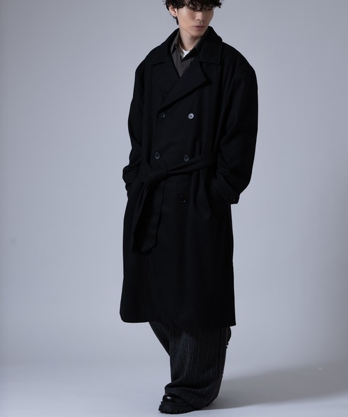 improves（インプローブス）の「メルトンルック ダブルピーコート（ピーコート・メンズ・ブラック/チャコール・MEDIUM）」の8枚目の写真