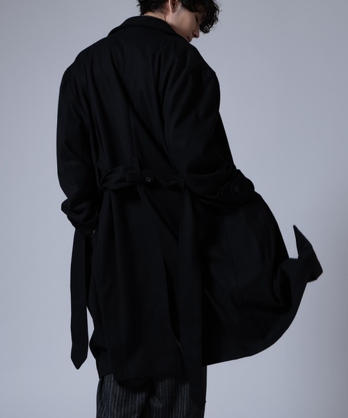 improves（インプローブス）の「メルトンルック ダブルピーコート（ピーコート・メンズ・ブラック/チャコール・MEDIUM）」の9枚目の写真