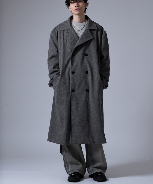 improves（インプローブス）の「メルトンルック ダブルピーコート（ピーコート・メンズ・ブラック/チャコール・MEDIUM）」の12枚目の写真
