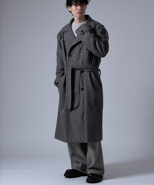 improves（インプローブス）の「メルトンルック ダブルピーコート（ピーコート・メンズ・ブラック/チャコール・MEDIUM）」の14枚目の写真