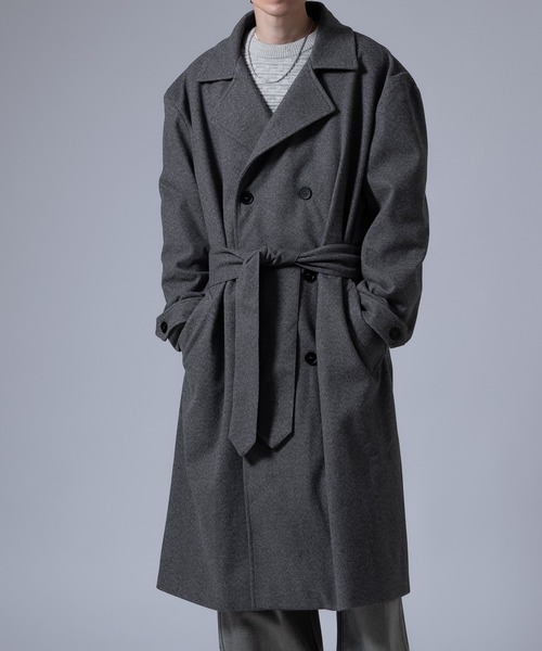improves（インプローブス）の「メルトンルック ダブルピーコート（ピーコート・メンズ・ブラック/チャコール・MEDIUM）」の15枚目の写真