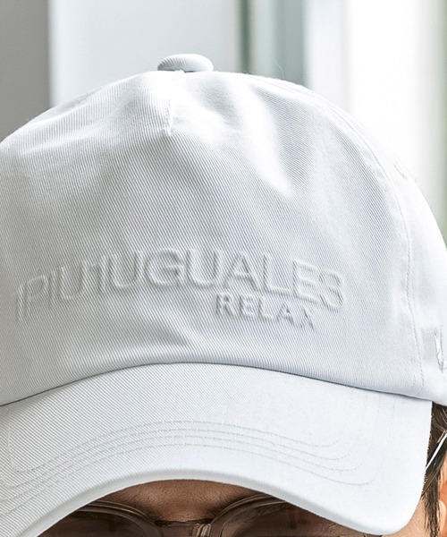 1PIU1UGUALE3 RELAX (ウノピゥウノウグァーレトレ リラックス)の「1PIU1UGUALE3 RELAX(ウノピゥウノウグァーレトレ リラックス)エンボスロゴキャップ(キャップ・メンズ・ブラック/ホワイト/ベージュ・ONE SIZE)」の5枚目の写真