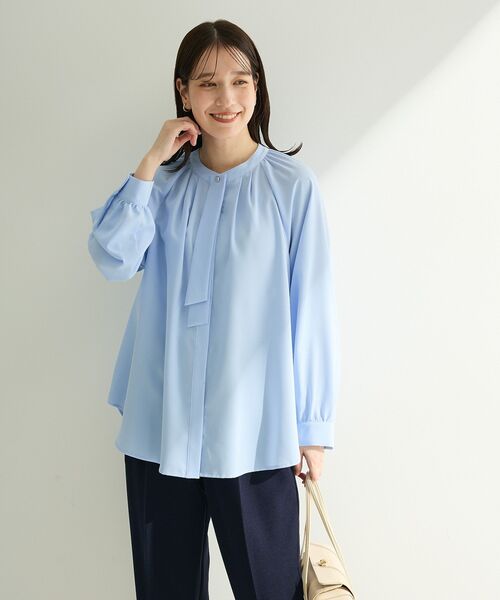Green　Parks（グリーンパークス）の「O.2wayボウタイブラウス（シャツ/ブラウス・レディース・サックスブルー/ホワイト系その他2・FREE）」の8枚目の写真
