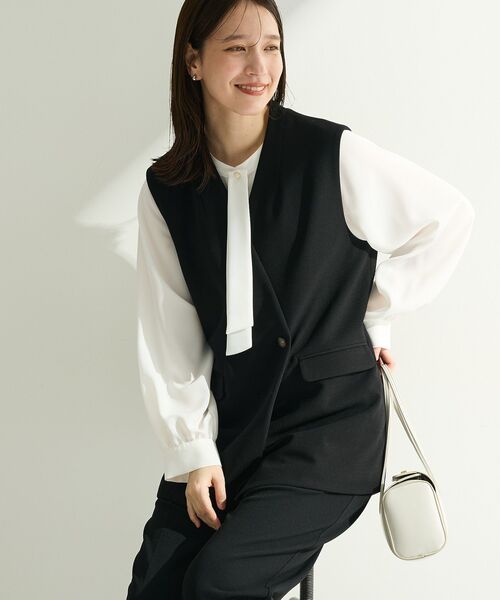 Green　Parks（グリーンパークス）の「O.2wayボウタイブラウス（シャツ/ブラウス・レディース・サックスブルー/ホワイト系その他2・FREE）」の14枚目の写真