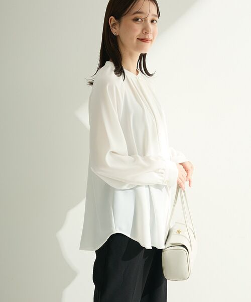 Green　Parks（グリーンパークス）の「O.2wayボウタイブラウス（シャツ/ブラウス・レディース・サックスブルー/ホワイト系その他2・FREE）」の18枚目の写真