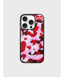 COLLAGEVACANCE（コラージュバカンス）の「Camo Love Pendant Glass Bumper Case (Red)（スマホケース/カバー）」