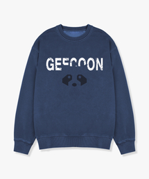 ピグメントダイングダークネスシンボルスウェットシャツ GEE257-107 ブルー