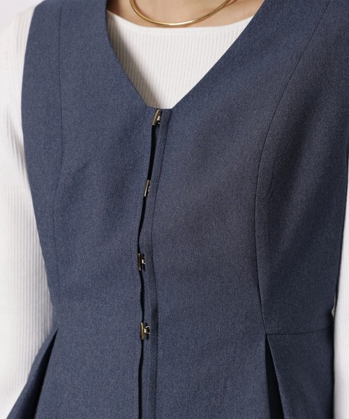 JUSGLITTY（ジャスグリッティー）の「スプリングジャンスカワンピース（ワンピース・レディース・ネイビー・2/1/0）」の4枚目の写真