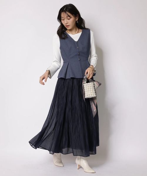 JUSGLITTY（ジャスグリッティー）の「スプリングジャンスカワンピース（ワンピース・レディース・ネイビー・2/1/0）」の6枚目の写真