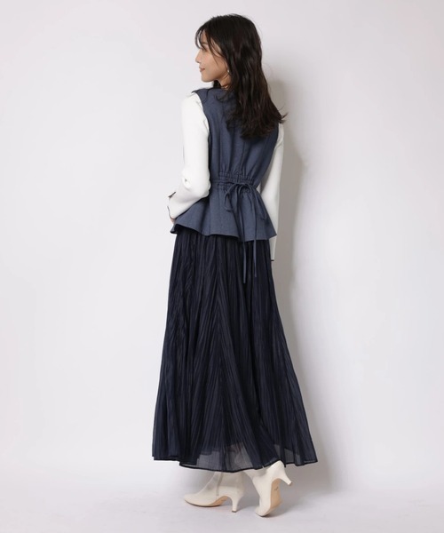 JUSGLITTY（ジャスグリッティー）の「スプリングジャンスカワンピース（ワンピース・レディース・ネイビー・2/1/0）」の8枚目の写真