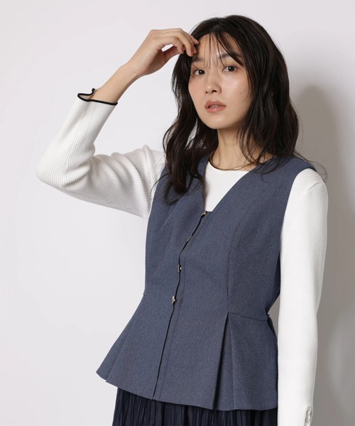 JUSGLITTY（ジャスグリッティー）の「スプリングジャンスカワンピース（ワンピース・レディース・ネイビー・2/1/0）」の9枚目の写真