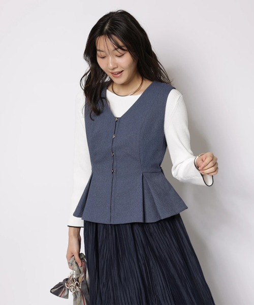 JUSGLITTY（ジャスグリッティー）の「スプリングジャンスカワンピース（ワンピース・レディース・ネイビー・2/1/0）」の10枚目の写真