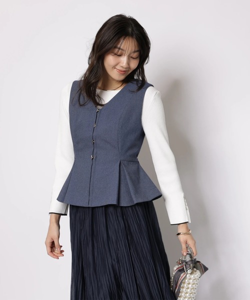 JUSGLITTY（ジャスグリッティー）の「スプリングジャンスカワンピース（ワンピース・レディース・ネイビー・2/1/0）」の11枚目の写真