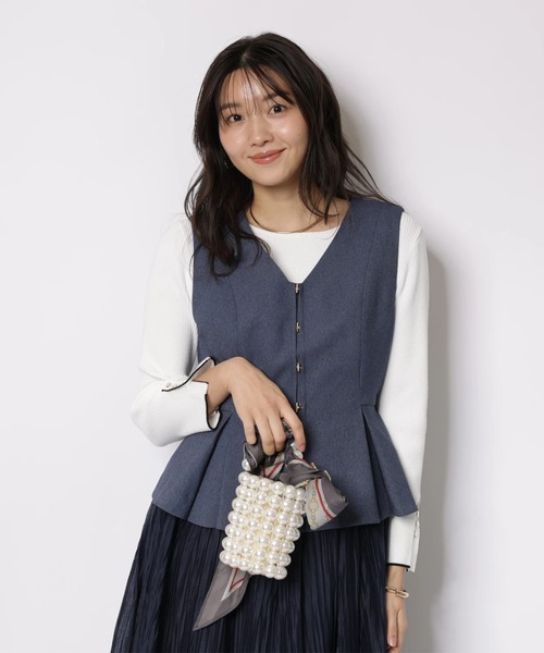 JUSGLITTY（ジャスグリッティー）の「スプリングジャンスカワンピース（ワンピース・レディース・ネイビー・2/1/0）」の12枚目の写真