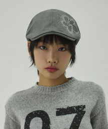 SLEEKGLOW（スリック グロウ）の「シンボルロゴホットフィックスハンティングキャップ[グレー]（ハンチング/ベレー帽）」