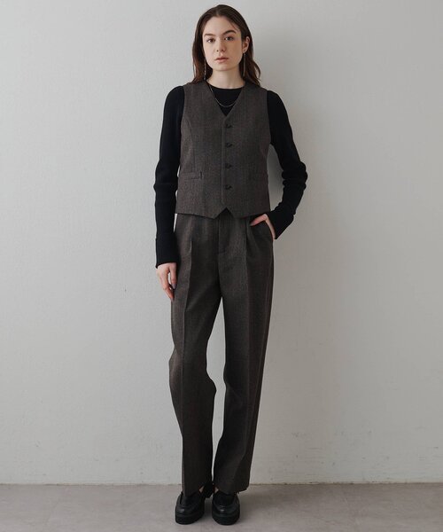 Drawing Numbers（ドローイング ナンバーズ）の「【Drawing Numbers】《セットアップ対応可》オーガニックウールテーパードパンツ（その他パンツ・レディース・ベージュ/グレー・38/40/42）」の4枚目の写真