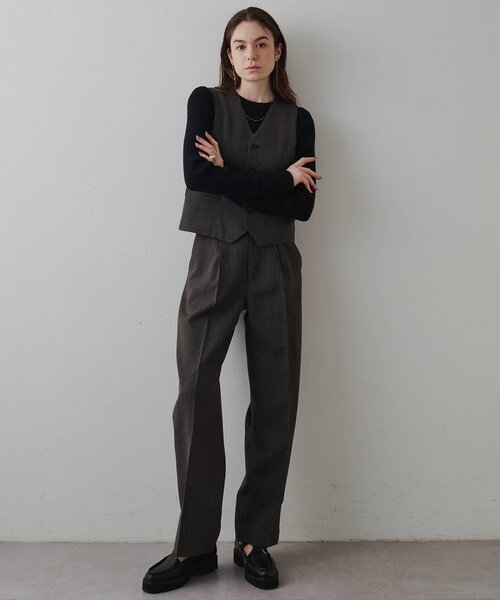 Drawing Numbers（ドローイング ナンバーズ）の「【Drawing Numbers】《セットアップ対応可》オーガニックウールテーパードパンツ（その他パンツ・レディース・ベージュ/グレー・38/40/42）」の8枚目の写真