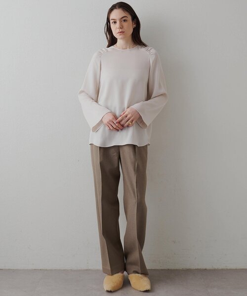 Drawing Numbers（ドローイング ナンバーズ）の「【Drawing Numbers】《セットアップ対応可》オーガニックウールテーパードパンツ（その他パンツ・レディース・ベージュ/グレー・38/40/42）」の14枚目の写真