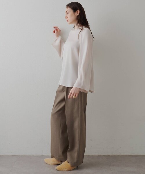 Drawing Numbers（ドローイング ナンバーズ）の「【Drawing Numbers】《セットアップ対応可》オーガニックウールテーパードパンツ（その他パンツ・レディース・ベージュ/グレー・38/40/42）」の11枚目の写真