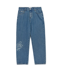 Tag Denim Pants - Blue