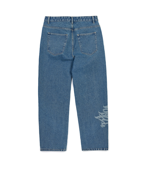 LORES(ロアス)の「Tag Denim Pants - Blue(デニムパンツ・レディース・その他・M/L/XL)」の2枚目の写真