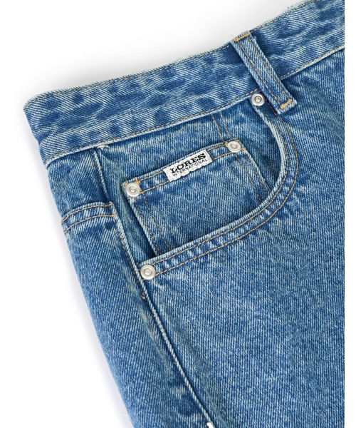 LORES(ロアス)の「Tag Denim Pants - Blue(デニムパンツ・レディース・その他・M/L/XL)」の4枚目の写真